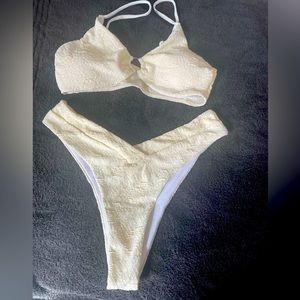 Cream colored Lacey suit